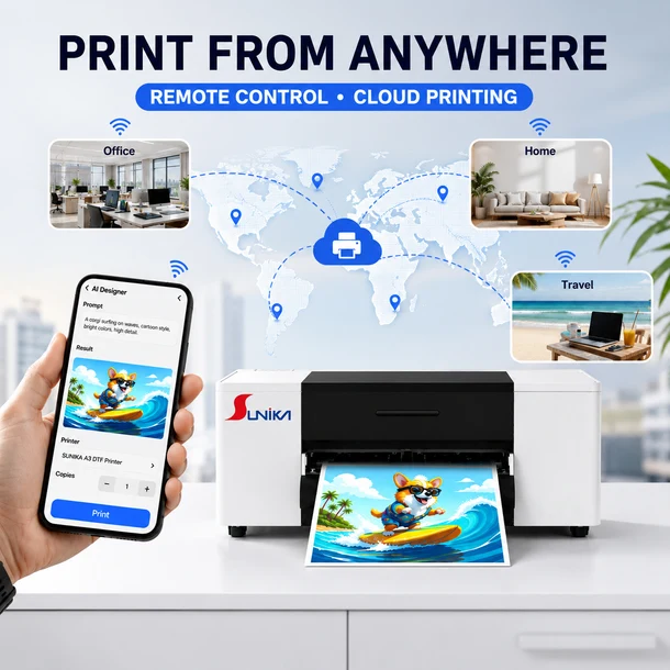 Skyprint frå kontor, heime eller på reise